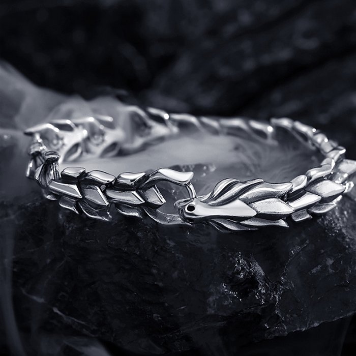 Mens Sterling Silver Dragon Bracelet - Jewelry1000.com | Mens sterling  silver jewelry, Mens silver jewelry, Sterling silver mens