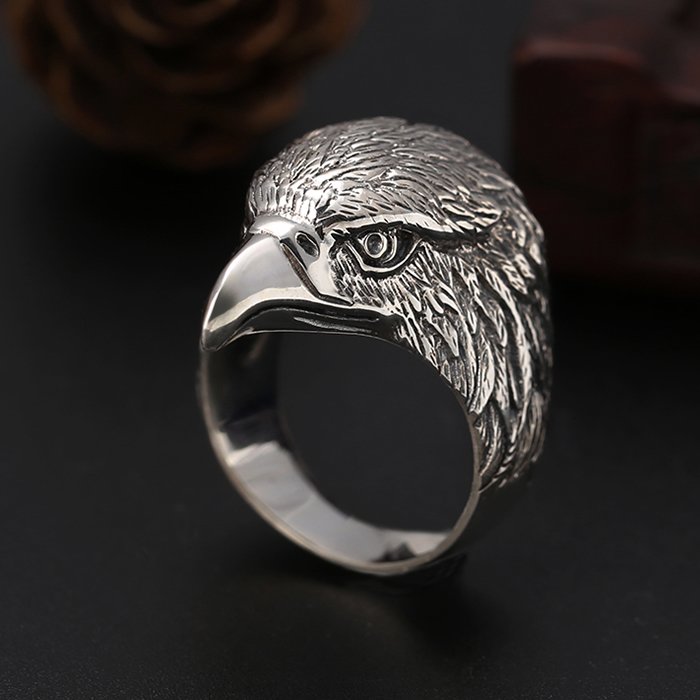 Mens Sterling Silver Eagle Rings | Silver Gold Eagle Head Rings - 925 Silver  Big - Aliexpress