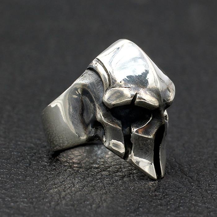 Silver Spartan Helmet Ring - VVV Jewelry