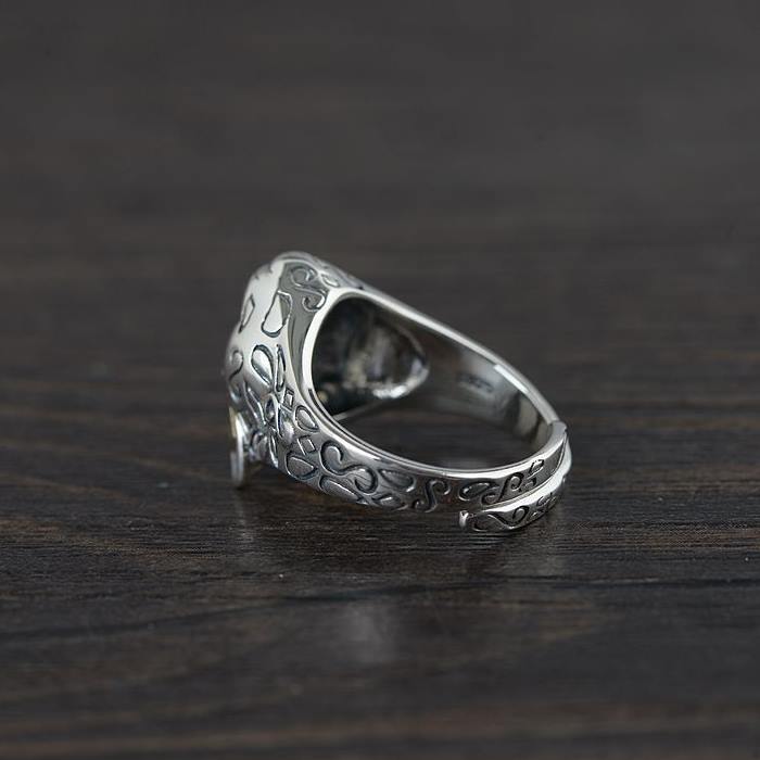 Sterling Silver Cat Head Ring - VVV Jewelry