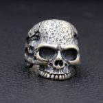 Handmade Sterling Silver Half Jaw Skull Ring - VVV Jewelry