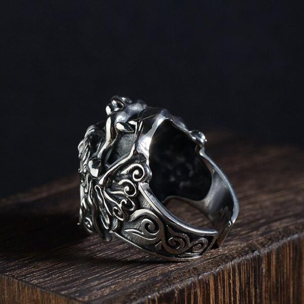 Mens Sterling Silver Monster Ring - VVV Jewelry